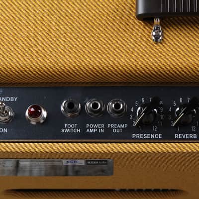 Fender Blues Deluxe Reissue Electric Guitar Amplifier Tweed w Footswtich & Cover image 5