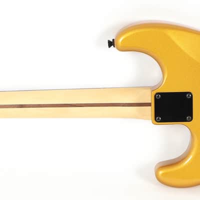 All Music Inc. Collection Custom Gold Sparkle Block Inlay Strat Electric Guitar image 4