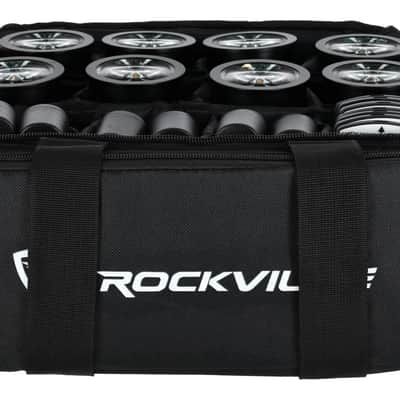 Rockville 8 PACK MINI HALO BLACK DJ Wash Lights+Bag, Wireless DMX/Rechargeable image 7