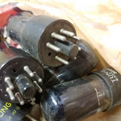 Tung-Sol ONE (1) 6V6GT AT1000 TESTED Vacuum Tube greyglass Black Glass Beam Power 6V6 1946-1959 image 4