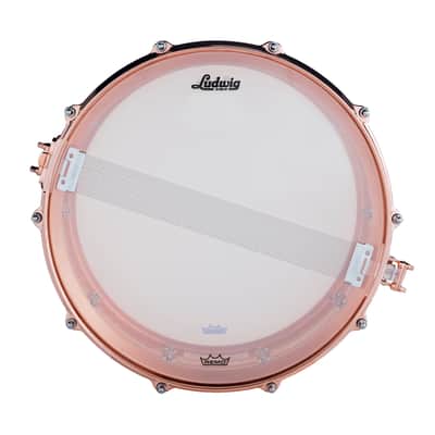 Ludwig *Pre-Order* 6.5x14" Hammered Copper Phonic Snare Drum with Tube Lugs & Copper Parts | LC662KTC | Made in the USA | NEW | Special Order | Authorized Dealer image 4