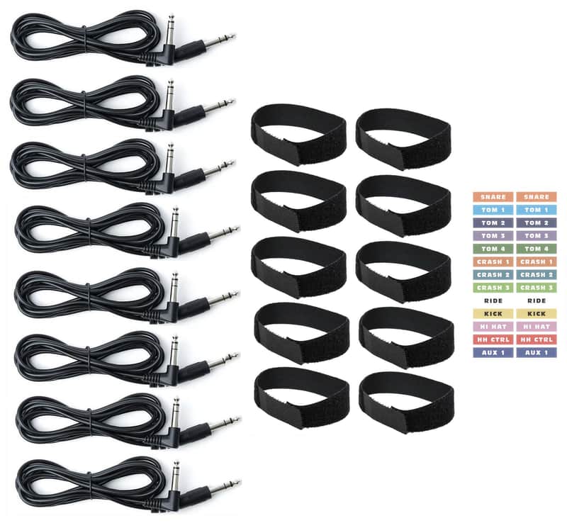 8 Cable Connection Kit for ION iED07M Drum Rocker Pads/Cymbals - Xbox Rock Band image 1