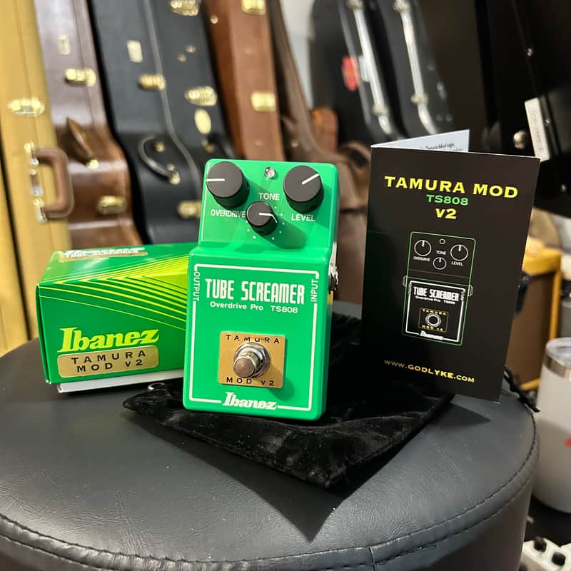 **SIGNED** Ibanez TS808 Tube Screamer with V2 Tamura Mod 2021 - Present - Green image 1