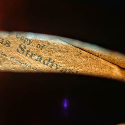 Copy Of Antonius Stradivarius  Made In Czechoslovakia  Violin Antique Vintage Nitro 1930's image 7