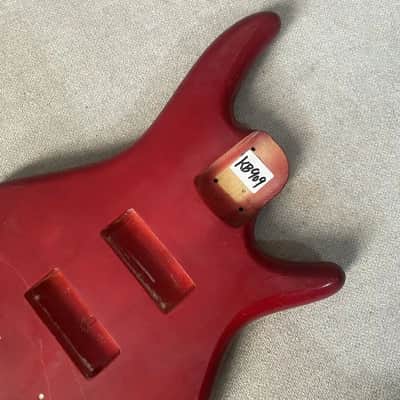 Red 4 String Bass Basswood Body image 9