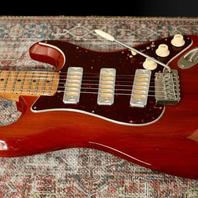 Ronin Morningstar 2019 - Honey Burst w/ highly figured “Flame Maple” neck + Raw Aluminum FB Mini’s image 8