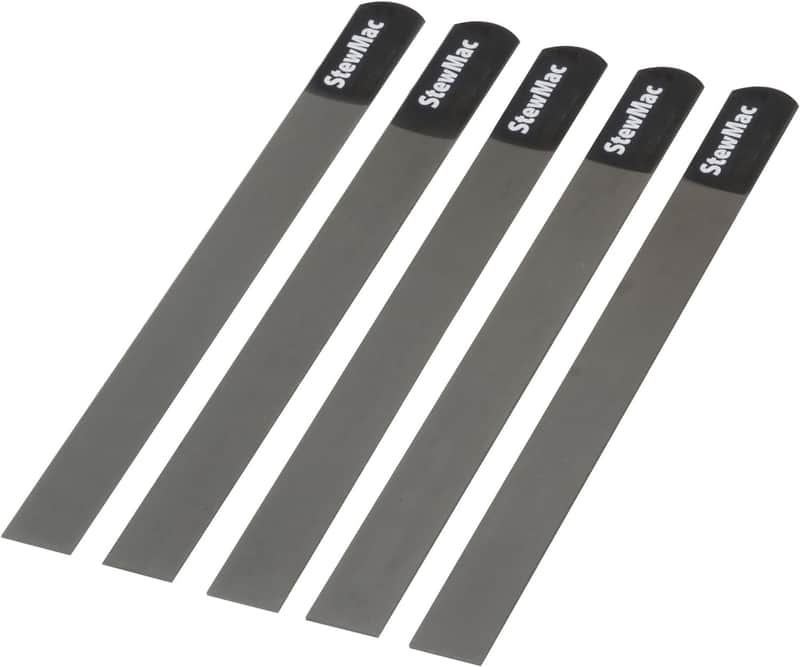 StewMac Gauged Nut Slotting File Set for Bass, for 5-String - Set of 5 image 1