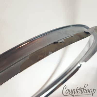 *Rogers 13" Tom Drum Rim/Hoop Triple Flange Chrome 5-Hole Vintage 60s Batter USA image 3