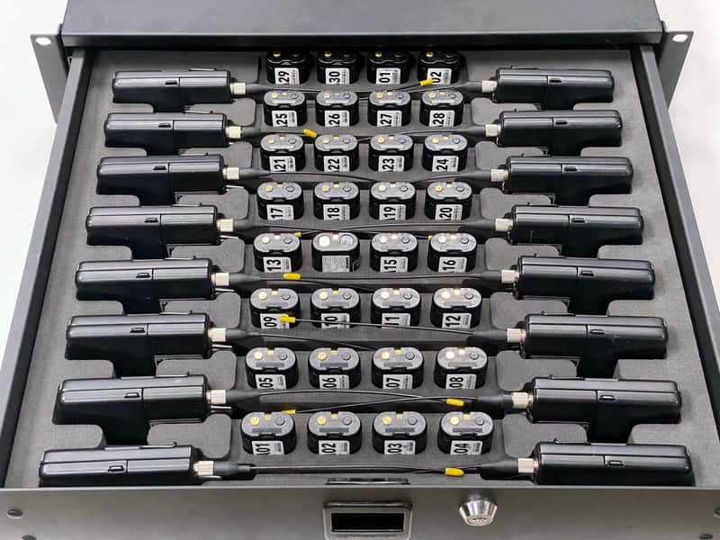 Custom Foam Insert for Rack Drawer fits 16 Shure IEM Wireless In-Ear Bodypacks PSM P10R P9R ULXD1 AD1 QLXD1 image 1