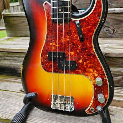 1965 Fender Precision Bass Electric Guitar 100% Original image 3