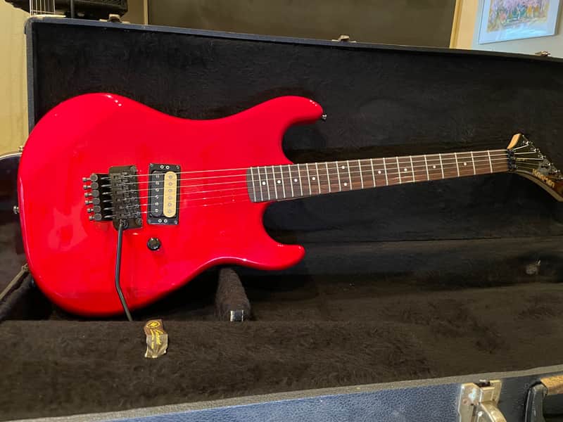 Kramer Baretta 85 Candy Red Banana Headstock image 1