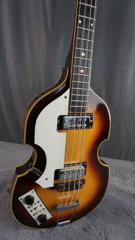 Greco Violin Bass Vintage - Sunburst Semi-Hollow Lefty image 1