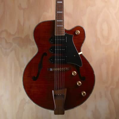 Peerless Wizard Antique Violin Hollow Body Electric Guitar w/ Hard Case – Excellent Condition image 3