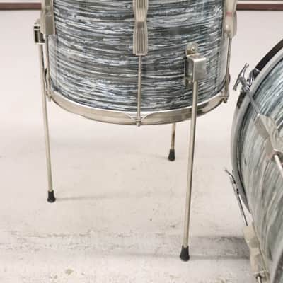 Ludwig Club Date 3pc Drum Kit Set Blue Oyster Pearl Vintage 1960's 20/14/12" image 7