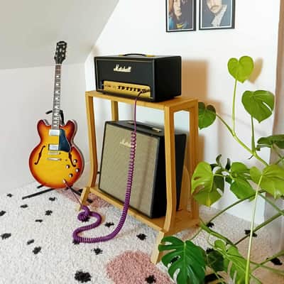 Lakefront Natural Pi Amp Stand: Handmade Solid Wood Angled Guitar Amplifier stand 2025 - Clear hardwax oil image 1