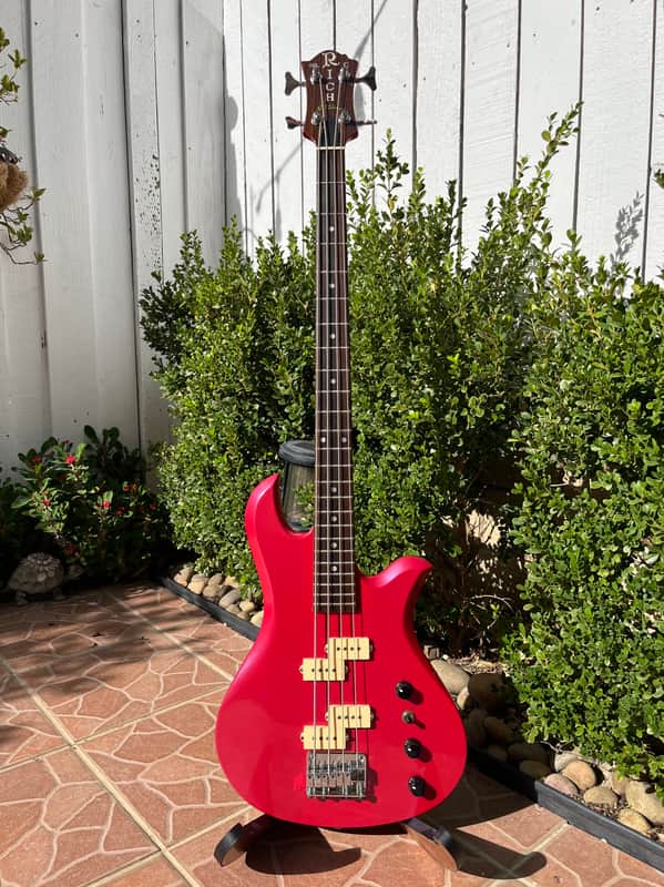 B.C. Rich NJ Eagle 1983 Red Pearl Glitter Sparkle Vintage Electric Bass Guitar Nagoya Japan MIJ Mockingbird Bich Warlock Ironbird image 1