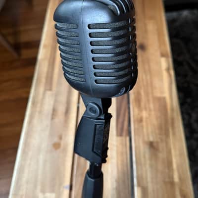 Shure Limited Edition Super 55-BLK Pitch Black Deluxe "Elvis" Mic 2017 - Matte Black image 3