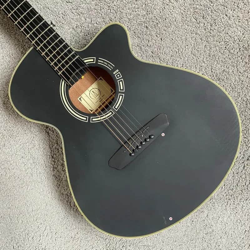 40 Inch Thin Body Acoustic Guitar, Mahogany Neck, Rosewood Fingerboard image 1