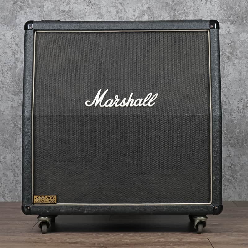 Marshall JCM 900 Lead Series Model 1960A 4x12" Angled Guitar Speaker Cabinet 1990's Black image 1