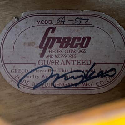 Greco Vintage Japanese SA-550R Semi-Acoustic 1980 Sunburst with fitted Leatherette Case image 11
