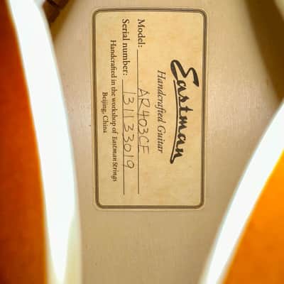 Eastman AR403CE-SB Single Cutaway Hollow-Body Archtop 2010s - Sunburst w/ Hardshell Case image 14