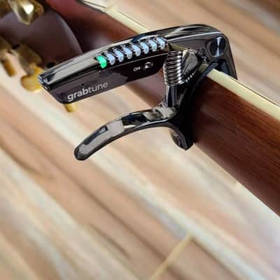 Personality Advanced Capo-Tuner 2-in-1 for Acoustic Guitar with USB Rechargeable Battery/LED Edge Lighting Display Guitar Capo Universal Accessories (Capo-Tuner 2-in-1 Black) image 3