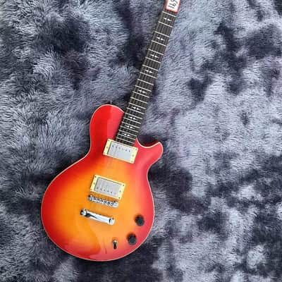Custom LP Style Guitar Cherry Burst Finish, Maple Neck and Rosewood Fingerboard image 2