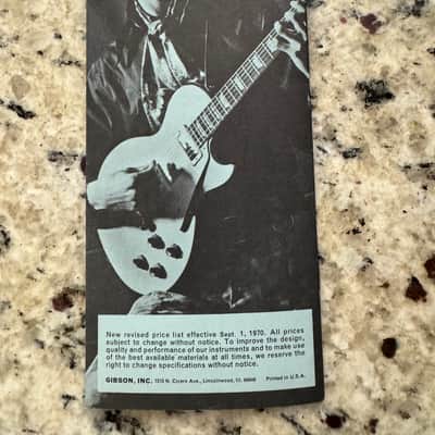 Gibson Price List 1970 Les Paul custom standard personal SG ES 335 Dove J 200 image 14