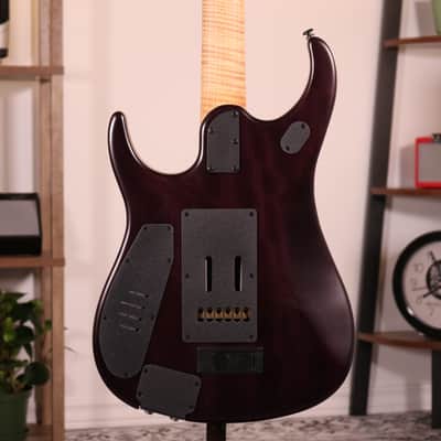 Musicman JP15 Electric Guitar - Roasted Maple Fingerboard, Flame Trans Black Burst image 19