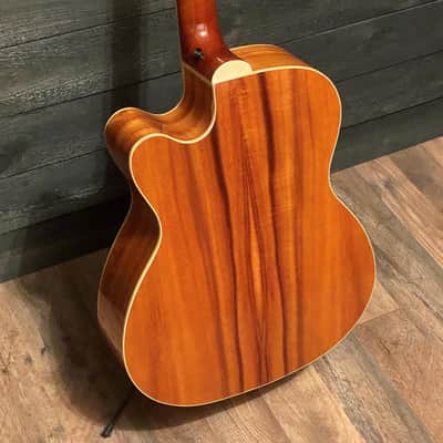 Samick OM-12CE Koa Greg Bennett Orchestra Acoustic Electric Guitar image 3