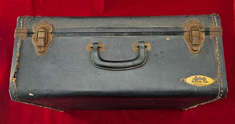 Ludwig Snare Drum Fiber Case #7152 For 14x5 Snare Drum 1960s - Black image 1