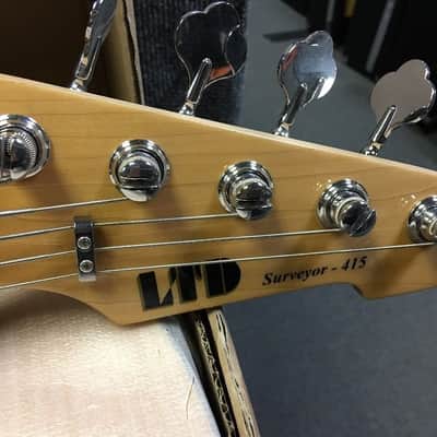 ESP/LTD Surveyor 415 Bass Guitar Quilt Blue Electric Bass image 5