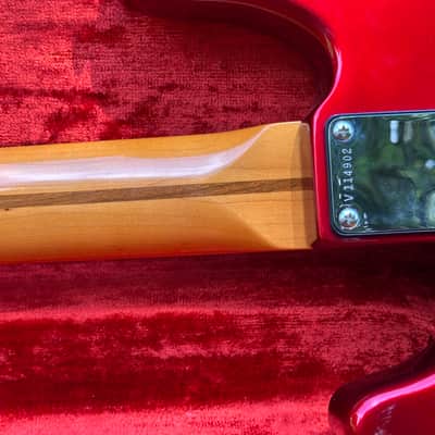 Fender American Vintage 57’ Precision Bass 1999 - Candy Apple Red image 7