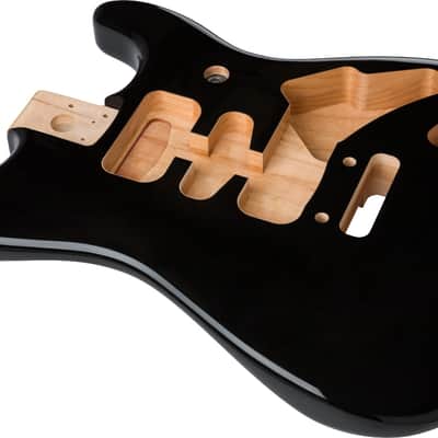 Fender Deluxe Series Stratocaster HSH Alder Body 2 Point Bridge Mount, Black image 5
