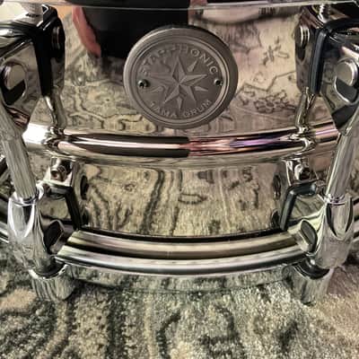 Tama 6x14 Starphonic Snare Drum - Nickel Plated Brass image 3