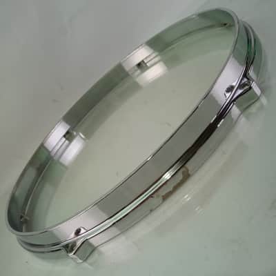 *Milestone 12" Die-Cast 6-Lug Tom Drum Rim Hoop Vintage 80s Chrome Tempus Canada image 3