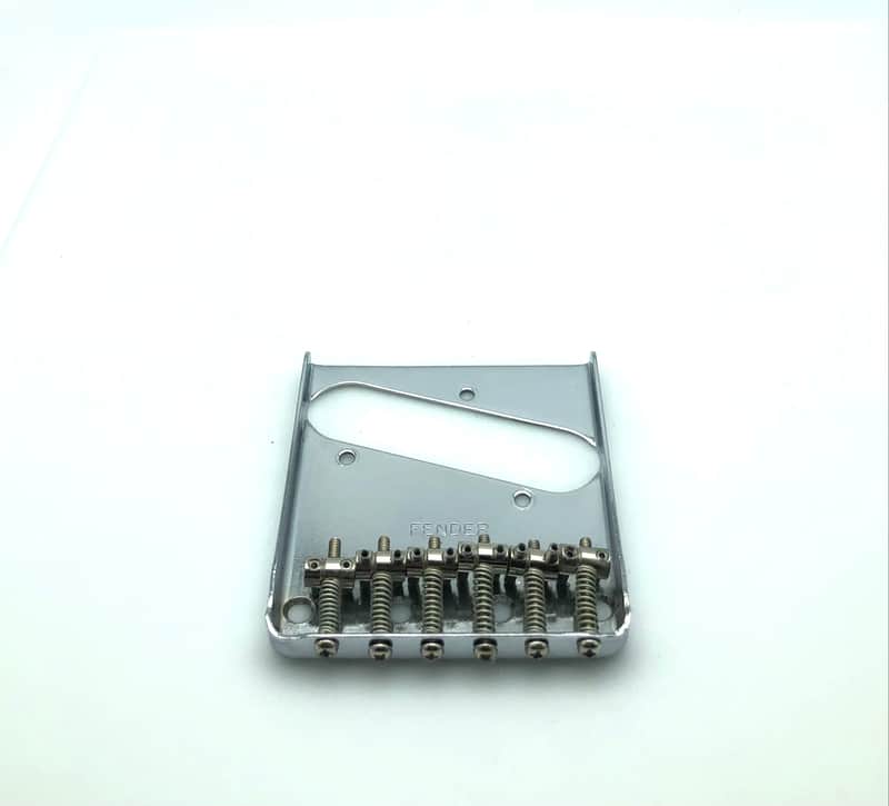 ‘52 Reissue Fender 70’s Style 6-Saddle Telecaster Bridge Chrome/Nickel - 1997 image 1