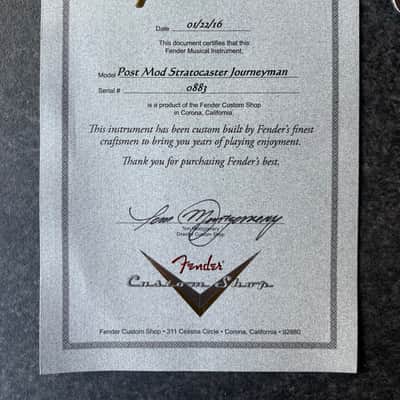 2016 Fender Custom Shop Post Modern Stratocaster Journeyman Relic Black image 7