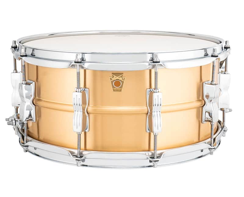 Ludwig 6.5x14" Acro-Phonic Bronze Snare Drum w/P86CH Throwoff - Used image 1