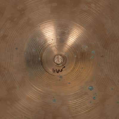 1970s Zildjian 16" A Hollow Logo Crash Cymbal 1166g image 6