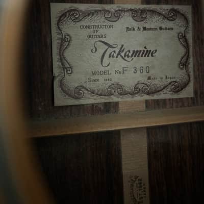 Takamine  F-360 1980s - Lawsuit era Acoustic guitar image 7