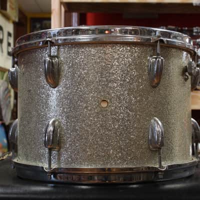 1970s Slingerland Gene Krupa Deluxe Outfit in Sparkling Silver Pearl 14x20 9x13 16x16 image 12