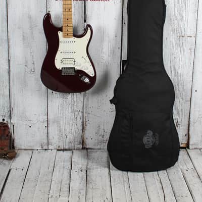 Fender 1999 Standard Strat HSS Electric Guitar Midnight Wine with Gig Bag image 2