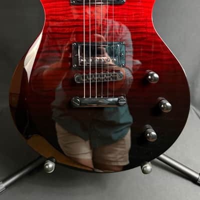 Schecter Solo-II Standard Electric Guitar Flamed Blood Burst Finish image 2