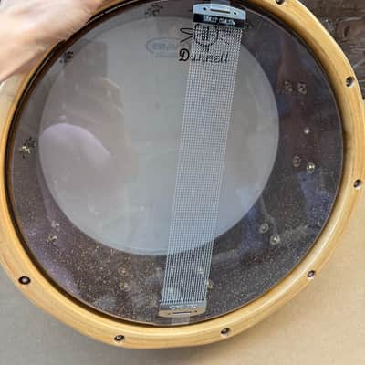Dunnett Classic StereoPly 4-Ply Maple/Poplar Snare Drum w/ Wood Hoops Gold Sparkle 14x5'' image 13
