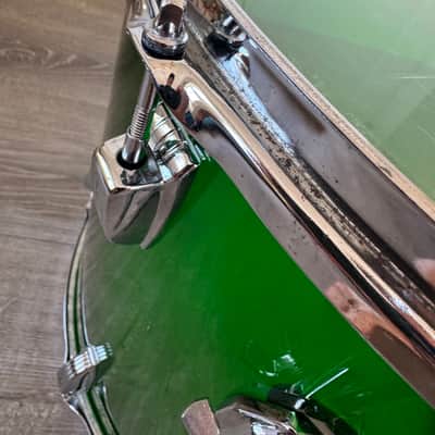Ludwig Early 70s Vistalite Floor Tom 16x18 (18 Diameter) Green Rare image 14