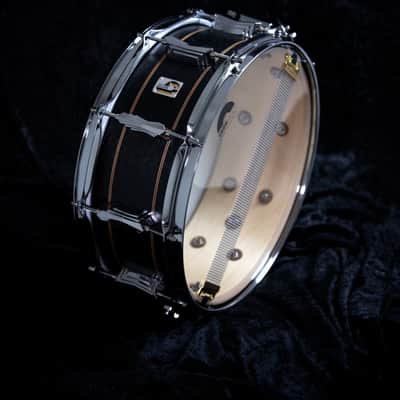 British Drum Company Merlin | 14x5.5" 10-Lug Maple / Birch Snare Drum Black Tulip Veneer. New with Full Warranty! image 22