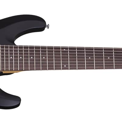 Schecter C-8 Deluxe guitar in Satin Black image 1