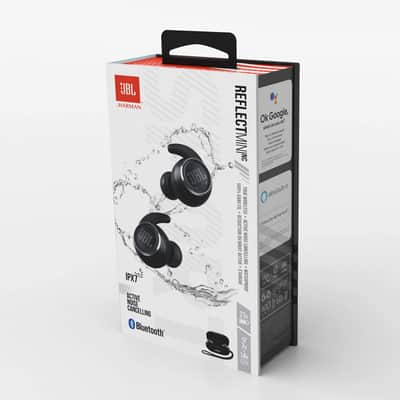 JBL Reflect Mini NC TWS - Small waterproof sports in-ear headphones with Bluetooth, with charging case, in black image 7