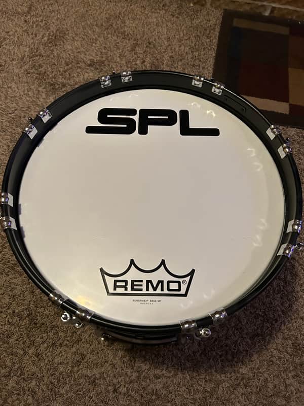 Sound Percussion Labs 18” Marching bass drum w/ harness and mallets 2024 - Gloss black image 1